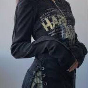 Hard Rock Cafe Women's Long Sleeve Zipp Hoodie Top Size M